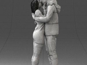 kissing couple 0903 3D Model