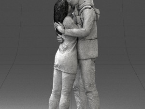 kissing couple 0903 3D Model