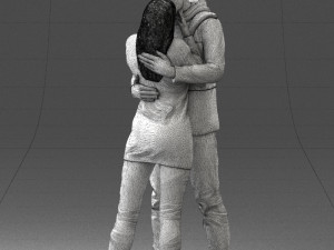 kissing couple 0903 3D Model