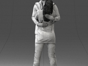 kissing couple 0903 3D Model