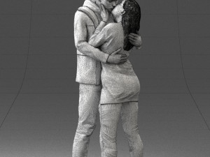 kissing couple 0903 3D Model
