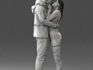 kissing couple 0903 3D Model