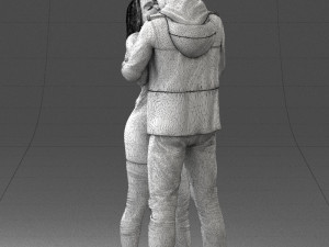kissing couple 0903 3D Model