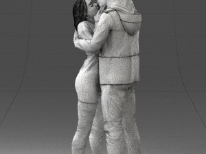 kissing couple 0903 3D Model