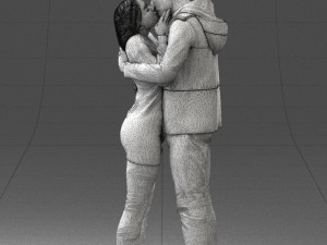 kissing couple 0903 3D Model