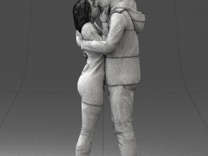 kissing couple 0903 3D Model