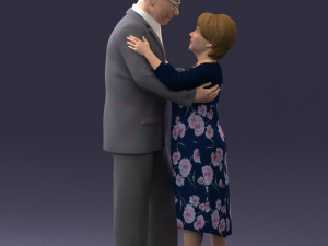 elderly couple 0709 3d print ready 3D Print Model