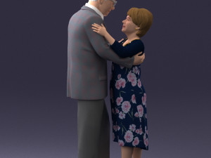 elderly couple 0709 3d print ready 3D Print Model