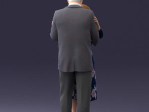 elderly couple 0709 3d print ready 3D Print Model