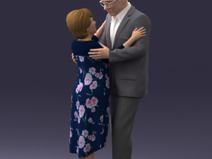 elderly couple 0709 3d print ready 3D Print Model