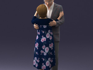 elderly couple 0709 3d print ready 3D Print Model