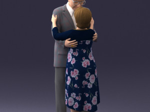 elderly couple 0709 3d print ready 3D Print Model