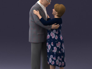 elderly couple 0709 3d print ready 3D Print Model