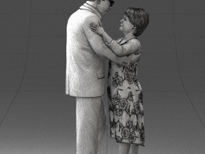 elderly couple 0709 3d print ready 3D Print Model