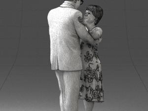 elderly couple 0709 3d print ready 3D Print Model