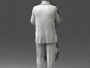 000279 Realistic Elderly Couple Embracing 0709 3dp 3D Print Model