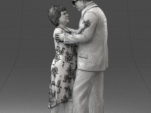elderly couple 0709 3d print ready 3D Print Model