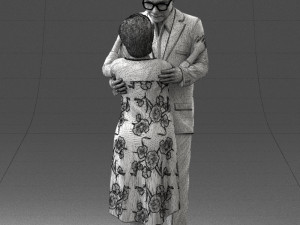 elderly couple 0709 3d print ready 3D Print Model