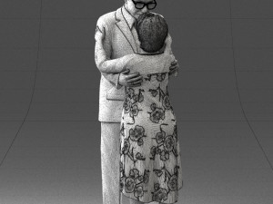 elderly couple 0709 3d print ready 3D Print Model
