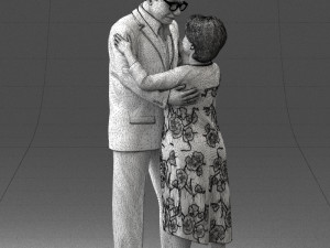 elderly couple 0709 3d print ready 3D Print Model