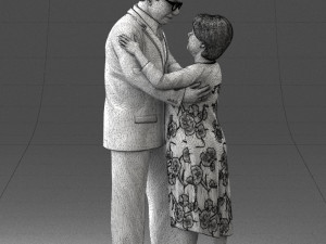 elderly couple 0709 3d print ready 3D Print Model