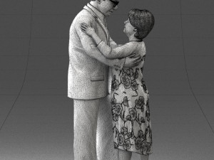 elderly couple 0709 3d print ready 3D Print Model