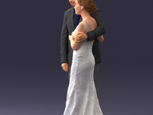 000200 Wedding Couple 1026 3d 3Dプリントモデル