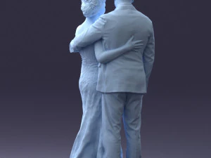 000200 Wedding Couple 1026 3d 3D Print Model