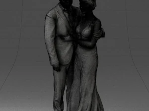000200 Wedding Couple 1026 3d 3D Print Model