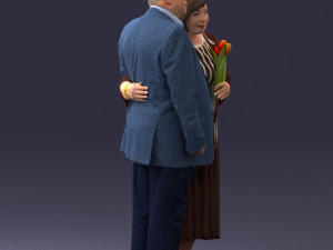 elderly couple 1001 Modèle 3D