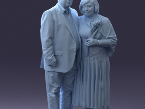 elderly couple 1001 Modèle 3D