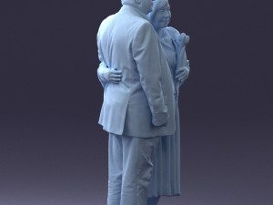 elderly couple 1001 Modèle 3D