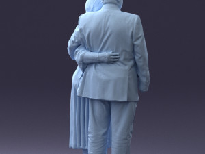 elderly couple 1001 Modèle 3D