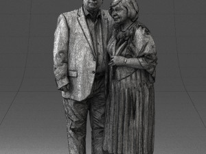 elderly couple 1001 Modèle 3D