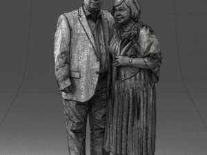 elderly couple 1001 Modèle 3D