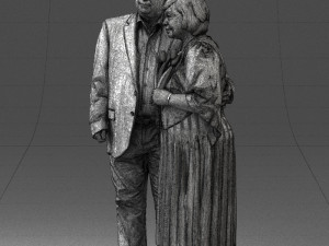 elderly couple 1001 Modèle 3D