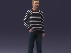 teenager in t-shirt 0204-4 3D Model