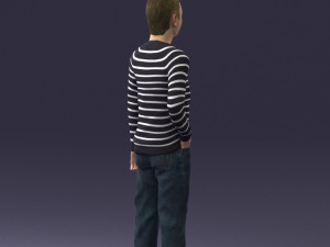 teenager in t-shirt 0204-4 3D Model