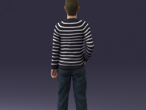 teenager in t-shirt 0204-4 3D Model