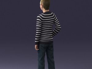 teenager in t-shirt 0204-4 3D Model