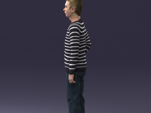 teenager in t-shirt 0204-4 3D Model