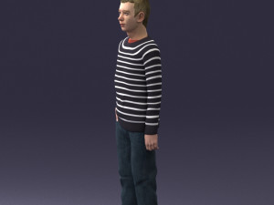 teenager in t-shirt 0204-4 3D Model