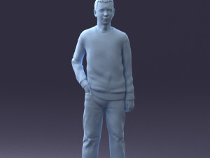 teenager in t-shirt 0204-4 3D Model