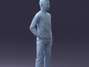 teenager in t-shirt 0204-4 3D Model