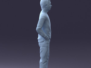 teenager in t-shirt 0204-4 3D Model