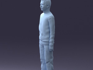 teenager in t-shirt 0204-4 3D Model