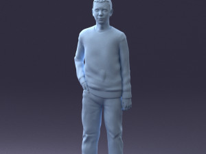 teenager in t-shirt 0204-4 3D Model