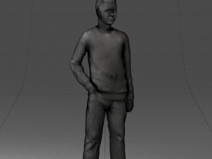 teenager in t-shirt 0204-4 3D Model