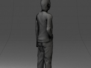 teenager in t-shirt 0204-4 3D Model