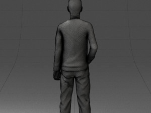 teenager in t-shirt 0204-4 3D Model